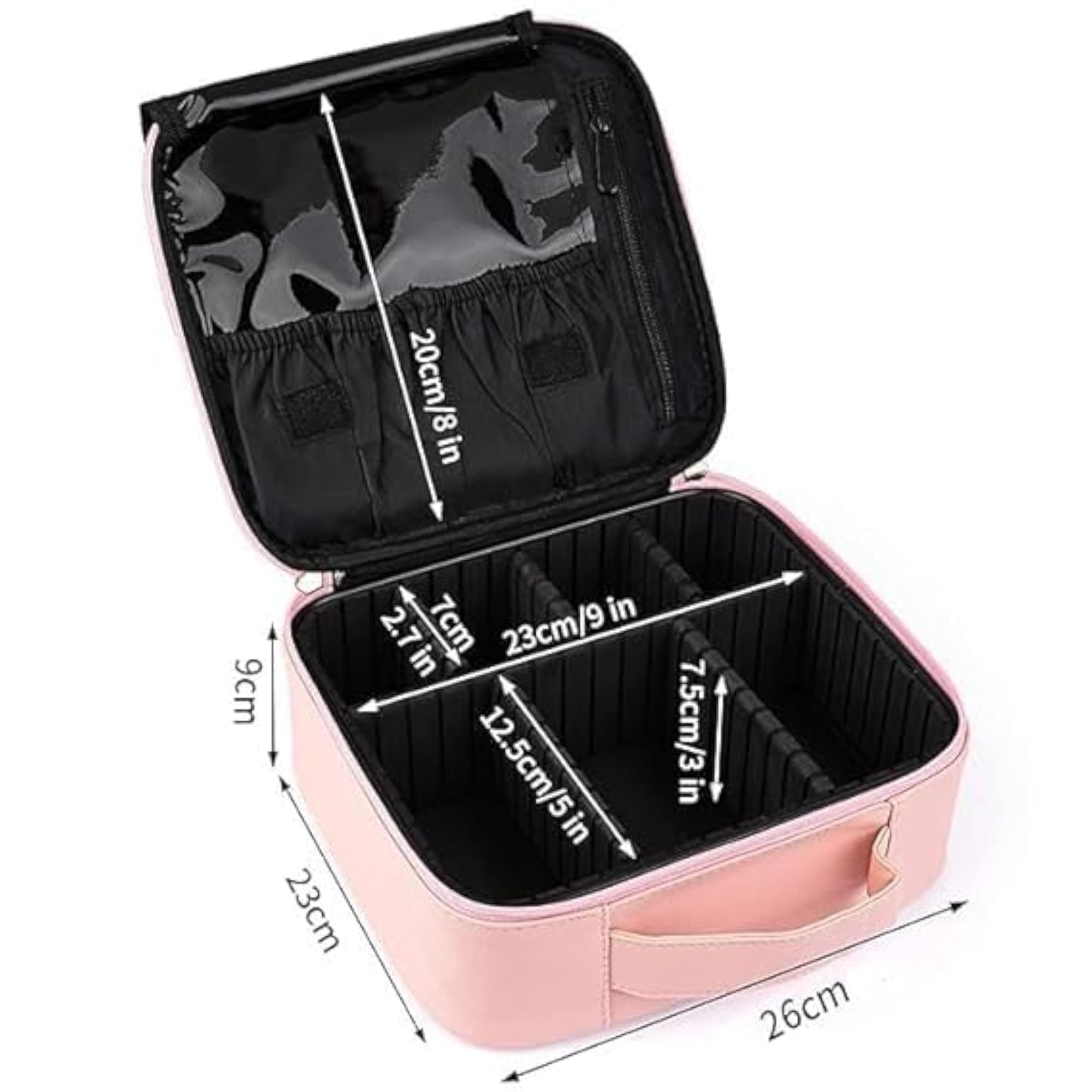 3 in 1 Travel Makeup Organizer Bag, Large Capacity